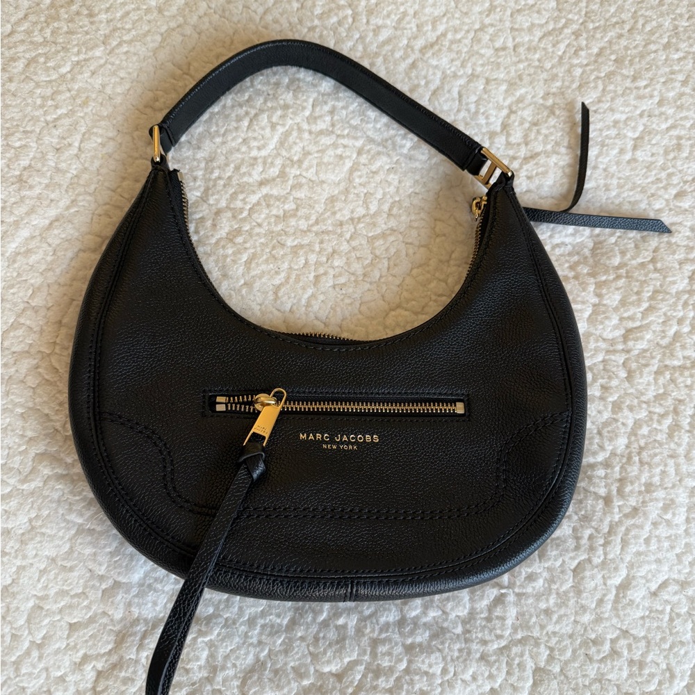 Marc Jacobs Black and Gold Hobo Bag